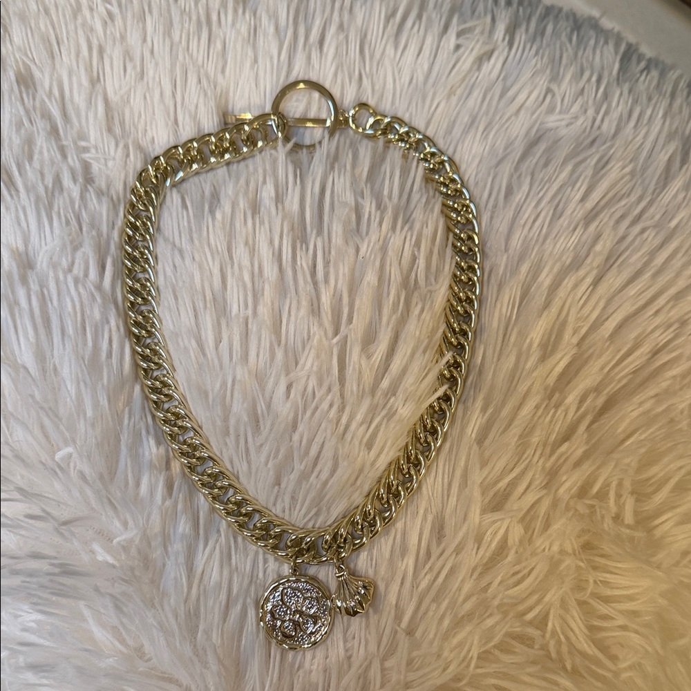 Ted Baker London Gold Chain Necklace with Medallion